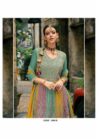 BARBIE DNO:- 1608 BY EBA LIFESTYLE EMBROIDERY SALWAR KAMEEZ WHOLESALER IN INDIA
